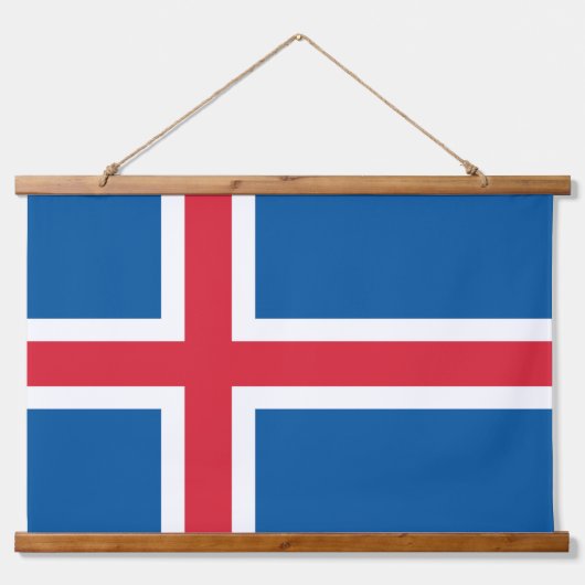 Wandtapijt met vlag van IJsland Hangend Wandkleed (Voorkant)