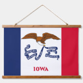 wandtapijt met vlag van Iowa, VS Hangend Wandkleed (Voorkant)