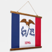 wandtapijt met vlag van Iowa, VS Hangend Wandkleed (Gebogen)
