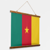 Wandtapijt met vlag van Kameroen Hangend Wandkleed (Gebogen)