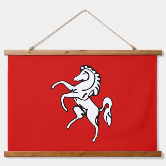 Wandtapijt met vlag van Kent County, Engeland Hangend Wandkleed (Voorkant)