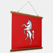 Wandtapijt met vlag van Kent County, Engeland Hangend Wandkleed (Gebogen)