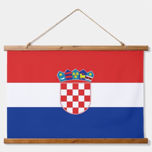 Wandtapijt met vlag van Kroatië Hangend Wandkleed (Voorkant)