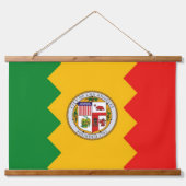 wandtapijt met vlag van Los Angeles, VS Hangend Wandkleed (Voorkant)