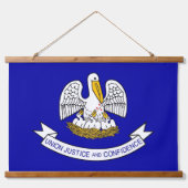 wandtapijt met vlag van Louisiana, VS Hangend Wandkleed (Voorkant)