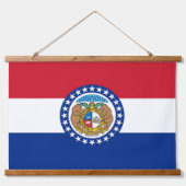 wandtapijt met vlag van Missouri, VS Hangend Wandkleed (Voorkant)