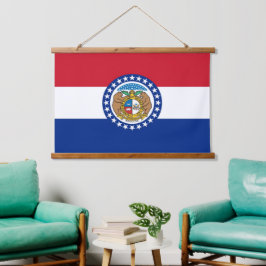 wandtapijt met vlag van Missouri, VS Hangend Wandkleed
