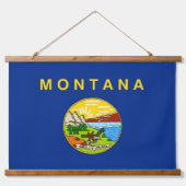 wandtapijt met vlag van Montana, VS Hangend Wandkleed (Voorkant)
