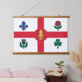 Wandtapijt met vlag van Montreal, Quebec Hangend Wandkleed (Slaapkamer)
