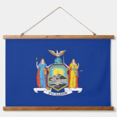 wandtapijt met vlag van New York, VS Hangend Wandkleed (Voorkant)