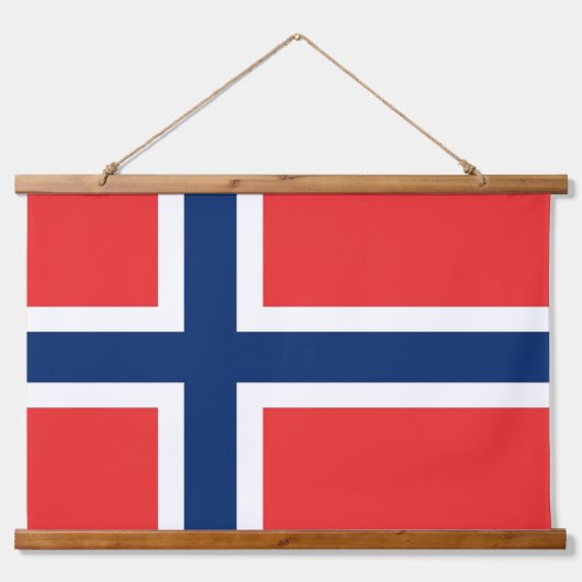 Wandtapijt met vlag van Noorwegen Hangend Wandkleed (Voorkant)