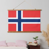 Wandtapijt met vlag van Noorwegen Hangend Wandkleed (Slaapkamer)