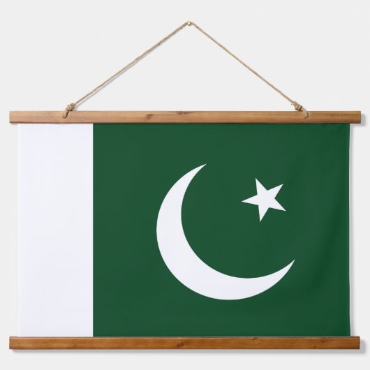Wandtapijt met vlag van Pakistan Hangend Wandkleed (Voorkant)