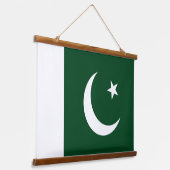 Wandtapijt met vlag van Pakistan Hangend Wandkleed (Gebogen)