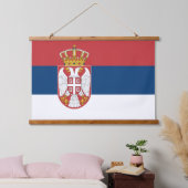 Wandtapijt met vlag van Servië Hangend Wandkleed (Slaapkamer)