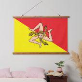 Wandtapijt met vlag van Sicilië, Italië Hangend Wandkleed (Slaapkamer)
