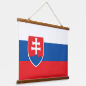Wandtapijt met vlag van Slowakije Hangend Wandkleed (Gebogen)