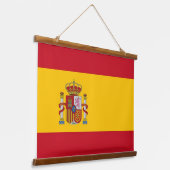 Wandtapijt met vlag van Spanje Hangend Wandkleed (Gebogen)