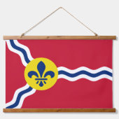 Wandtapijt met vlag van St. Louis, Missouri Hangend Wandkleed (Voorkant)
