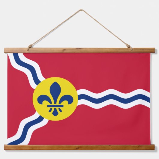 Wandtapijt met vlag van St. Louis, Missouri Hangend Wandkleed (Voorkant)