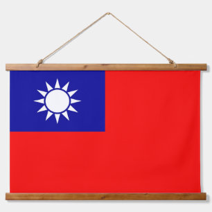 Wandtapijt met vlag van Taiwan Hangend Wandkleed