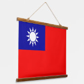 Wandtapijt met vlag van Taiwan Hangend Wandkleed (Gebogen)