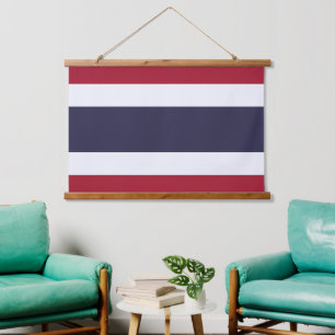 Wandtapijt met vlag van Thailand Hangend Wandkleed
