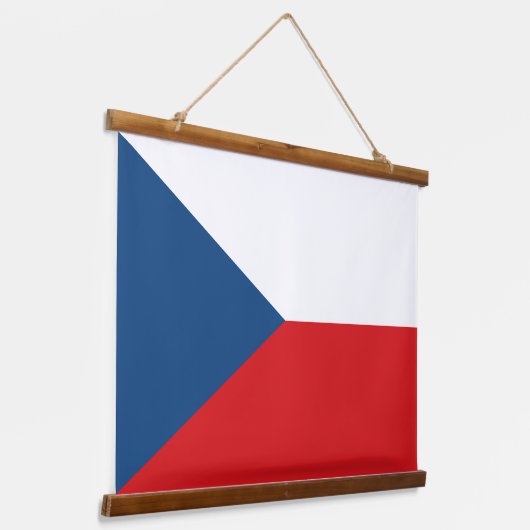 Wandtapijt met vlag van Tsjechië Hangend Wandkleed (Gebogen)