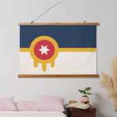 Wandtapijt met vlag van Tulsa, Oklahoma Hangend Wandkleed (Slaapkamer)