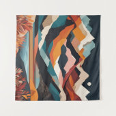 Wandtapijt Moderne Kunst Bergen Maan Natuur Kunst Wandkleed (Voorkant (horizontaal))