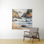 Wandtapijt Oregon Coast Beach Waterscape Natuur Ar Wandkleed (In situ)