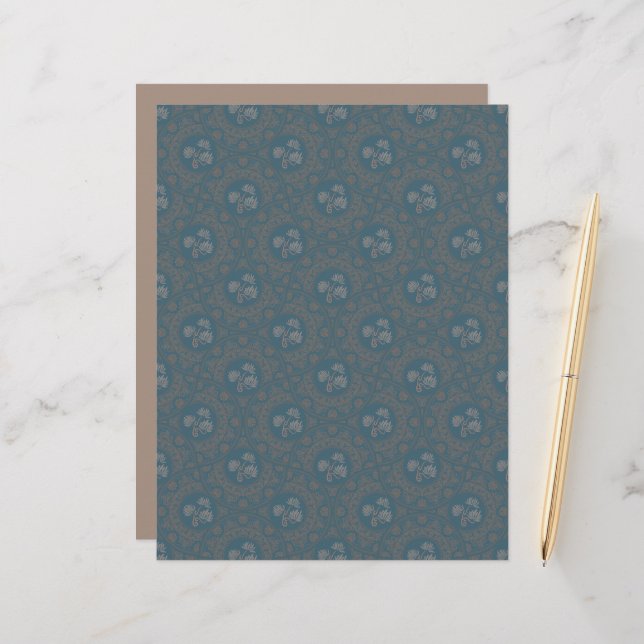 Wandtapijt Rococo Mandala Art Deco Scallop Scrapbo (Voorkant / Achterkant in situ)