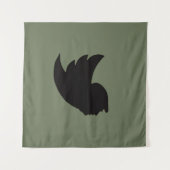 WANDTAPIJT - T BIRD DESIGN - GROEN/ZWART WANDKLEED (Voorkant (horizontaal))
