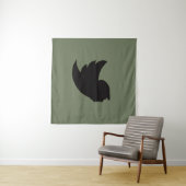 WANDTAPIJT - T BIRD DESIGN - GROEN/ZWART WANDKLEED (In Situ (horizontaal))