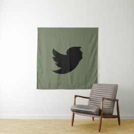 WANDTAPIJT - T BIRD DESIGN - GROEN/ZWART WANDKLEED