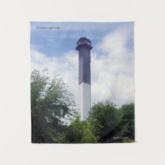 Wandtapijt van de vuurtoren van Charleston Wandkleed (Voorkant)