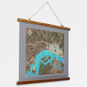 Wandtapijt van Roman & Viking London Hangend Wandkleed (Gebogen)