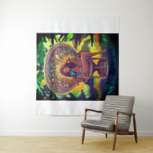 Wandtapijt van tuinscène met bohemien Afbeelding Wandkleed (In situ)