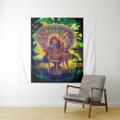 Wandtapijt van tuinscène met bohemien Afbeelding Wandkleed (In Situ (horizontaal))