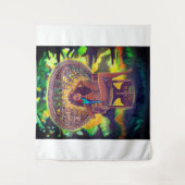 Wandtapijt van tuinscène met bohemien Afbeelding Wandkleed (Voorkant)