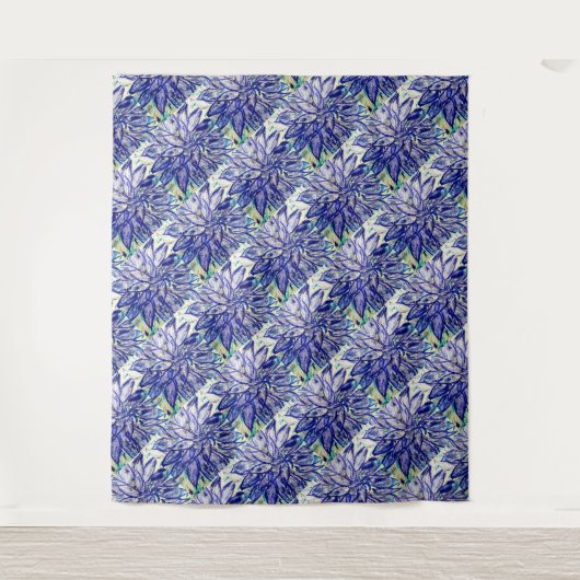 Wandtapijt Zeldzame Blauwe Dahlia Wandkleed (Voorkant)