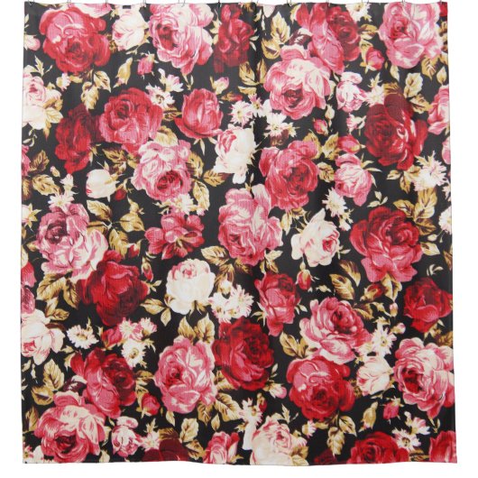  wandtapijtbloemen, stofpatroon. douchegordijn (Voorkant)