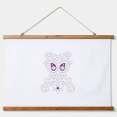 Wandtapijten met houten bovenkant - Aangepaste inr Hangend Wandkleed (Voorkant)