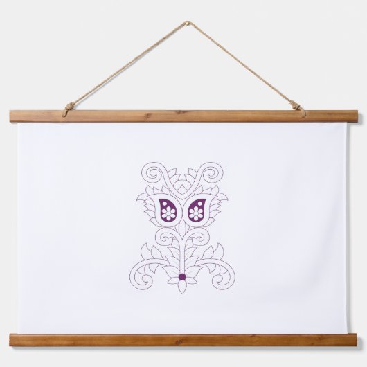 Wandtapijten met houten bovenkant - Aangepaste inr Hangend Wandkleed (Voorkant 3)