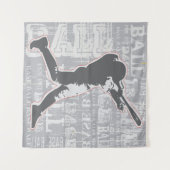 Wandtapijten voor honkbal wandkleed (Voorkant (horizontaal))