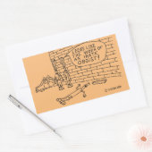 Wandtest Rechthoekige Sticker (Envelop)