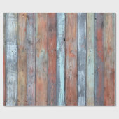 Wandtextuur, oud, meerkleurig geverfd hout cadeaupapier (Vlak)