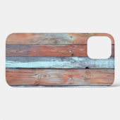 Wandtextuur, oud, meerkleurig geverfd hout Case-Mate iPhone case (Achterkant (horizontaal))