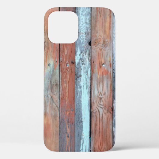 Wandtextuur, oud, meerkleurig geverfd hout Case-Mate iPhone case (Achterkant)