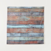 Wandtextuur, oud, meerkleurig geverfd hout wandkleed (Voorkant (horizontaal))